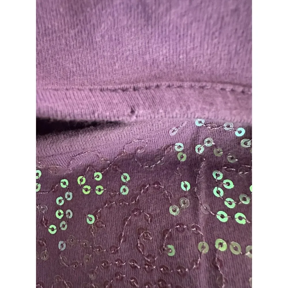 THE CHILDREN'S PLACE GIRLS 10-12 3D FLOWER TUTU DRESS PURPLE SEQUINS TULLE - Picture 4 of 5